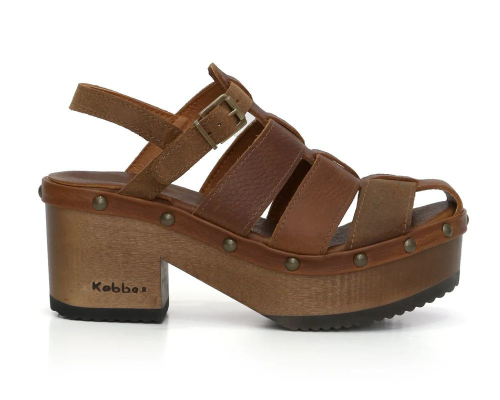 Kebba Sandalias Mujeres Bua Bera Texas/Rendo Tostado